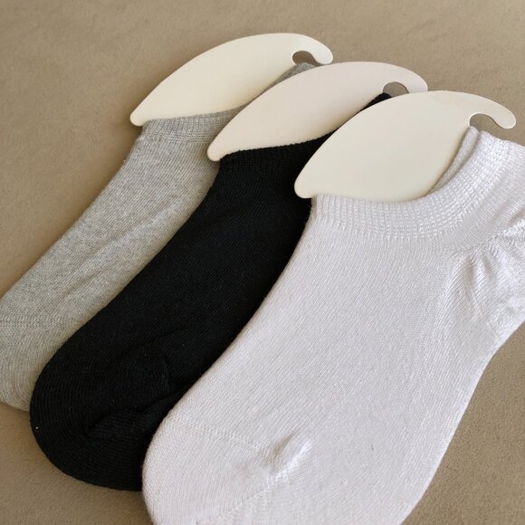 12 Pairs No Show Low Cut Ankle Women Socks White Gray Black Solid Color - Picture 6 of 8